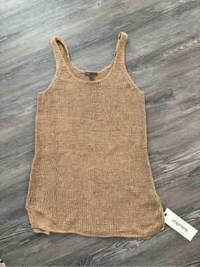 Vince Knit Tank Top in Camel Brown